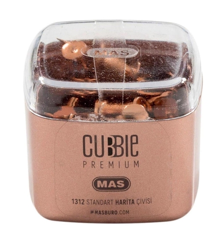 Mas 1312 Cubbie Premium Harita Çivisi Rose Gold 25 Adet - 1