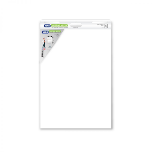 Mas 3690 Yapışkanlı Flipchart Kağıdı 64X90 30 Yaprak Beyaz - 1