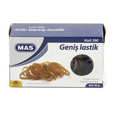 Mas 390 Geniş Ambalaj Lastiği 50Gr Kutu - 1