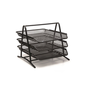 Mas Bion 9304 Metal Perfore Evrak Rafı Siyah 3Lü - MAS BİON