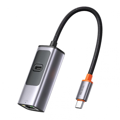 Mcdodo Hu-0680 2 İn 1 Usb Hub Type C Pd+Lan Usb Çoklayıcı Deep Gri - 1