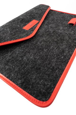 Önder Minbag 539-02 Aba Siyah Keçe Notebook Çantası 10.5X13.5 İnç Kırmızı - 1