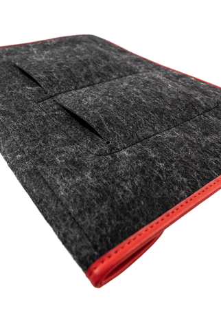 Önder Minbag 539-02 Aba Siyah Keçe Notebook Çantası 10.5X13.5 İnç Kırmızı - 2