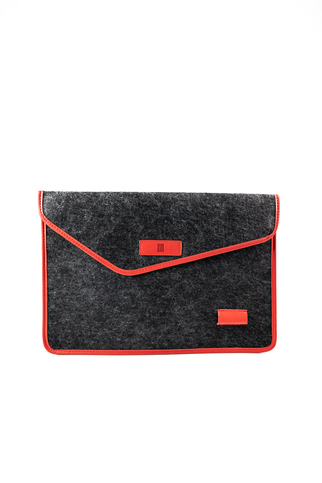 Önder Minbag 539-02 Aba Siyah Keçe Notebook Çantası 10.5X13.5 İnç Kırmızı - 5