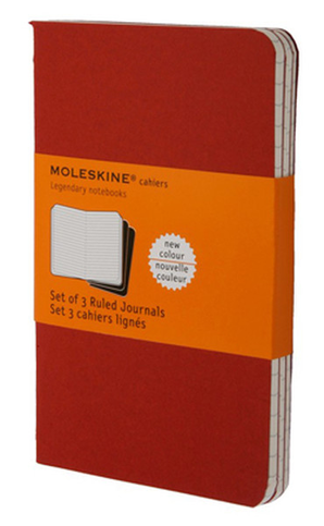 Moleskine Ch111 Cahier Defter 9X14 Çizgili 64 Yaprak Kırmızı 3Lü - 1