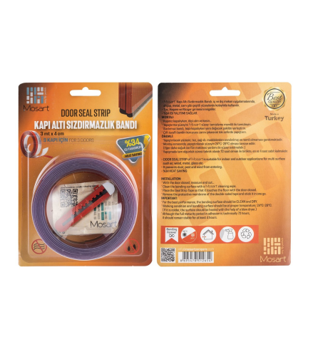 Mosart Kapı Altı Sızdırmazlık Bandı 3Mtx4Cm - 1