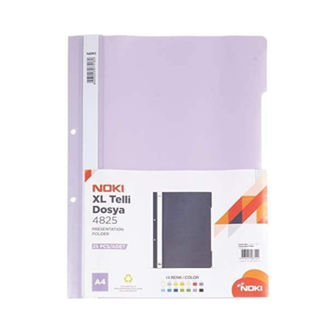 Noki 4825-170 Xl Telli Dosya Lila 25Li Poşet - 1