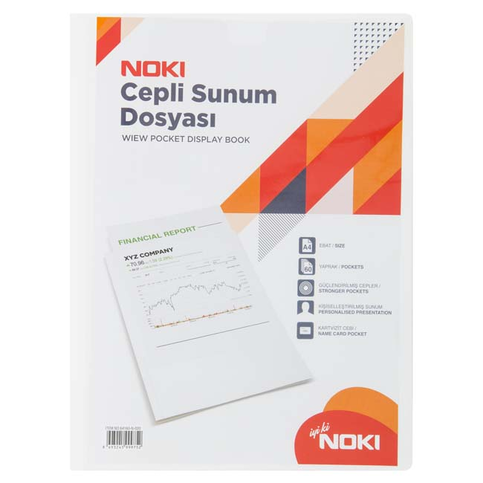 Noki 64160-N Cepli Sunum Dosyası A4 Beyaz 60Lı - 1