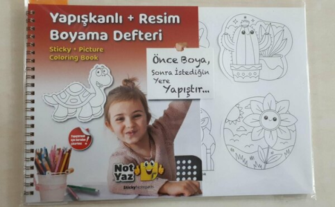 Not Yaz Rb-0547 Yapışkanlı Desenli Resim Ve Boyama Defteri (Rb-0332) - 1