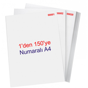 Numaralı Fotokopi Kağıdı A4 (1-150) 80Gr - 1