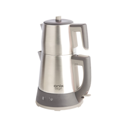 Onix On-205 Hazal Çelik Çaydanlık 1500W Gri - 1