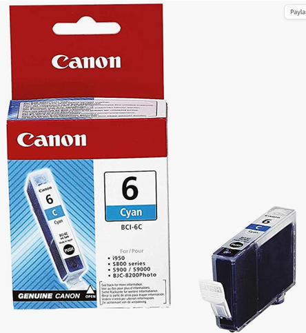 Outlet Canon Bcı-6C Mavi Mürekkep Kartuş 280 Sayfa - 1