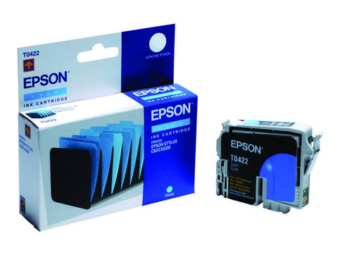 Outlet Epson T0422 C13T04224020 Mavi Orjinal Kartuş 420 Sayfa (Stylus C82 Cx5100 Cx5200) - 1