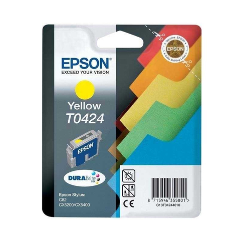 Outlet Epson T0424 C13T04244020 Sarı Orjinal Kartuş 420 Sayfa (Stylus C82 Cx5100 Cx5200) - 1