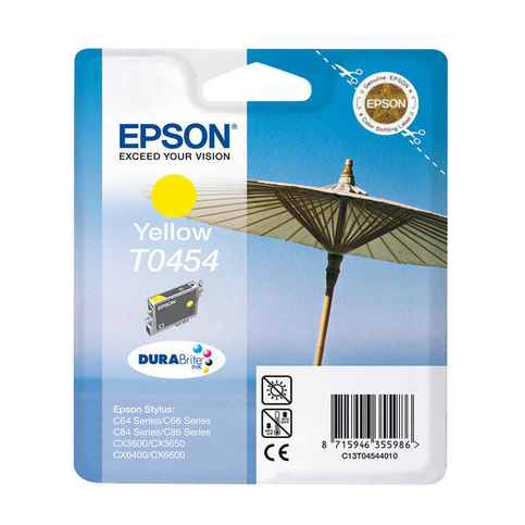 Outlet Epson T0454 C13T04544020 Sarı Orjinal Kartuş 250 Sayfa (C64 C84 Cx640) - 1