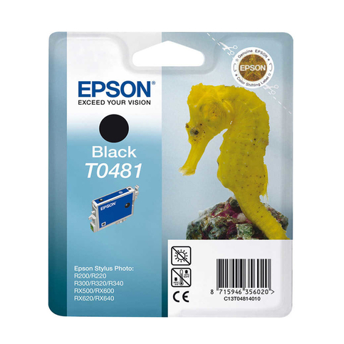 Outlet Epson T0481 C13T04814020 Siyah Orjinal Kartuş 630 Sayfa (R200 R300 R330 R340 R350) - 1