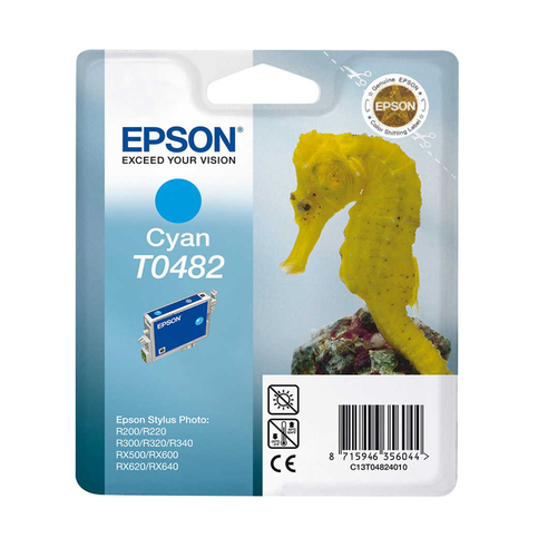 Outlet Epson T0482 C13T04824020 Mavi Orjinal Kartuş 430 Sayfa (R200 R300 R330 R340 R350) - 1