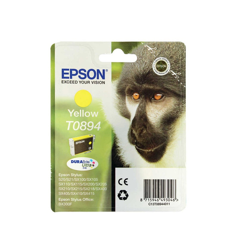 Outlet Epson T0894 C13T08944021 Sarı Orjinal Kartuş 225 Sayfa (Stylus Bx300 S20 S21 Sx100) - 1