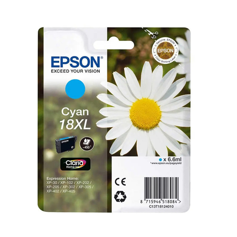 Outlet Epson T1812 C13T18124020 18Xl Mavi Orjinal Kartuş 450 Sayfa (Xp102 Xp202 Xp302 Xp402 Xp405) - 1