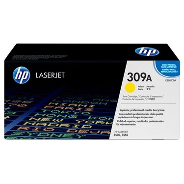 Outlet Hp Q2672A 309A Sarı Lazer Orjinal Toner 4000 Sayfa (3500 3700) - 1