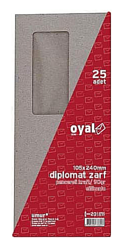 Oyal 30005913 Pencereli Diplomat Zarf 105X240 Kraft 90Gr 25Li - 3