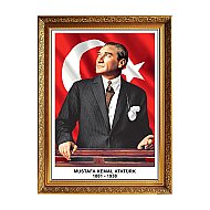 PANDA PAN 640 MDF ÇERÇEVE MİLLİ LEVHA ATATÜRK KÖŞESİ 60x80 - PANDA