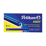 PELİKAN 4001 DEV DOLMA KALEM KARTUŞU MAVİ 5Lİ (PL310748KTMA) - PELİKAN