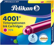 Pelikan 4001 Küçük Boy Dolma Kalem Kartuşu Pembe 6Lı - PELİKAN PENSAN