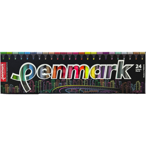 Penmark Hs-505-24S Fosforlu Kalem Seti 24 Renk Süper Kutu Blister - 2