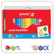 Penmark Hs-706-24 Yıkanabilir Jumbo Keçeli Kalem 24 Renk - PENMARK