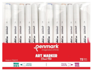 Penmark Hs-9000-72 Art Brush Markör Çift Uçlu Keçeli Kalem 72 Renk - 2