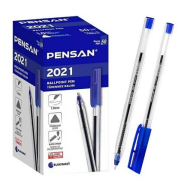 Pensan 2021 Üçgen Gövdeli Tükenmez Kalem 1.0 Mavi 50Li - PENSAN