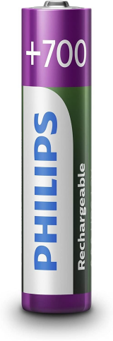 Philips R03B4A70-10 Şarjlı Aaa İnce Kalem Pil 700Mah 2Li Blister - 1