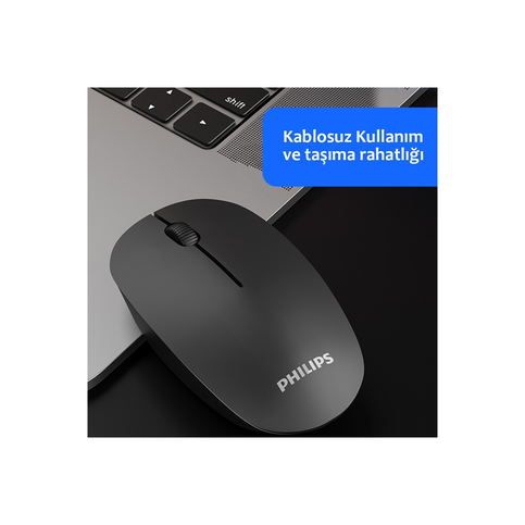 Philips Spk7221 M221 Kablosuz Wireless Mouse 2.4 Ghz Siyah - 2