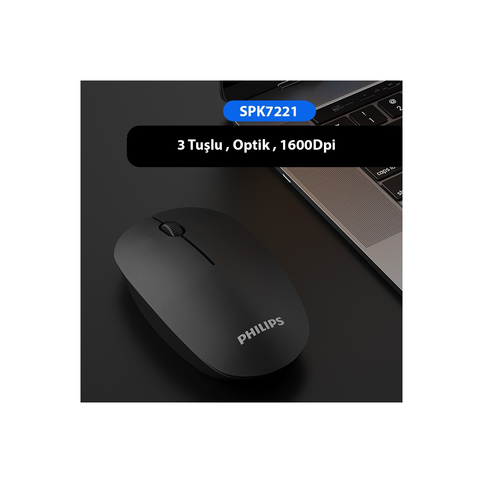 Philips Spk7221 M221 Kablosuz Wireless Mouse 2.4 Ghz Siyah - 4