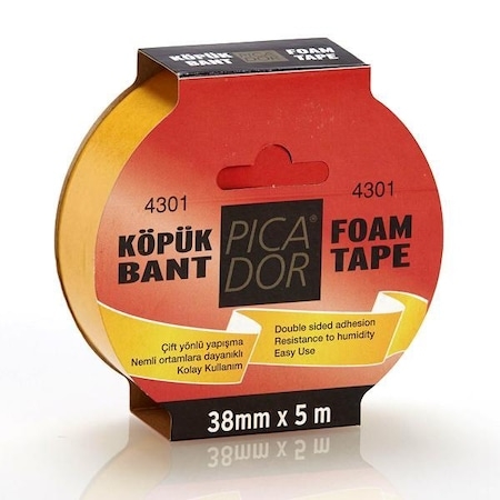 Picador Çift Taraflı Köpük Bant 38Mmx5M Askılı (Ko004) - 1