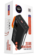 Powerway Qc20 20.000 Mah Powerbank Dijital Göstergeli Mikro Usb Lightnening Type C Girişli 22.5W Siyah - 1