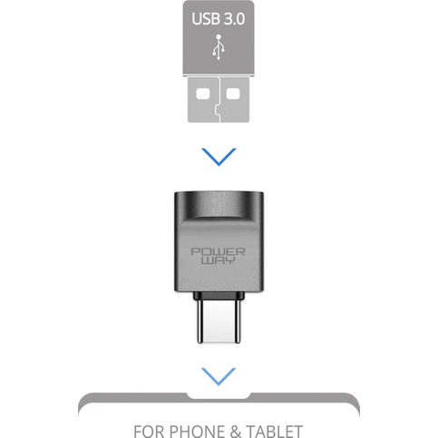 Powerway Type-C To Usb Converter Çevirici Usb 3.0 - 3