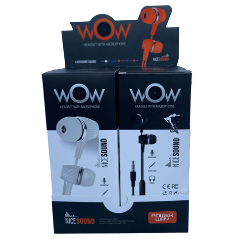 Powerway Wow Nicesound10 Microfonlu Kulaklık (Siyah Beyaz Krş) - 1