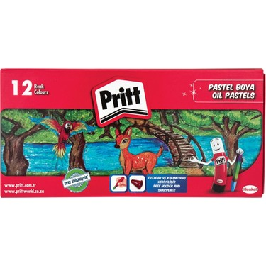 Pritt Pastel Boya 12 Renk Karton Kutu (1048061) - 1