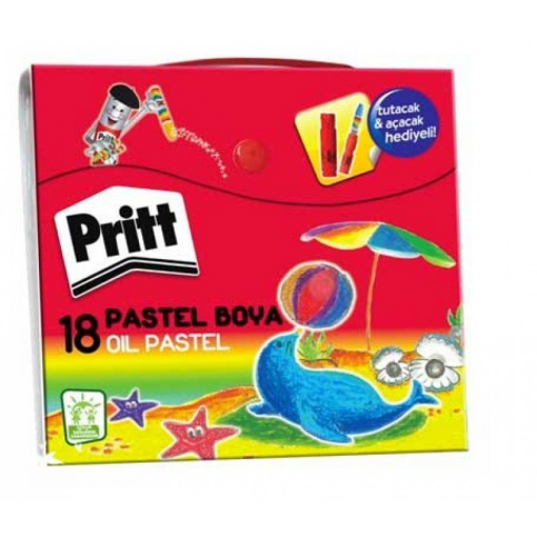 Pritt Pastel Boya 18 Renk Çantalı (1048063) - 1