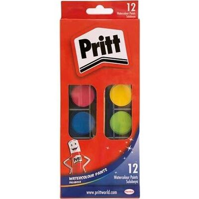 Pritt Sulu Boya Büyük Tablet 12 Renk (1047948) - 1