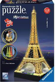 Adore Ravensburger 3D Puzzle Eyfel Night (125791) - 1