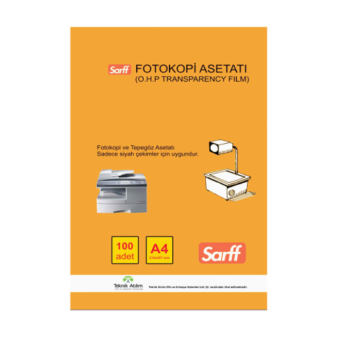 Sarff Fotokopi Asetatı A4 100Lü (15330089) - 1