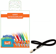 Sarff Ekonomik Metal Klipsli Kart Askı İpi Siyah 10Lu (15209061E) - SARFF
