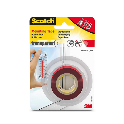 Scotch 4004 Fix Şeffaf Montaj Bandı 19Mmx1.5M - 1