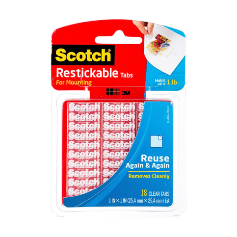 Scotch R100 Çift Taraflı Kare Şeffaf Bant 25X25Mm - 1