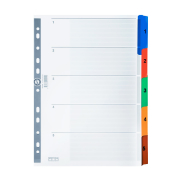 Serve 5523-K Renkli Karton Ayraç A4 1-5 Rakam - SERVE