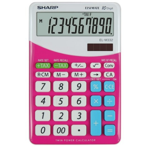 Sharp El-M332B-Pk Hesap Makinesi 10 Hane Pembe (Hm.Sh0026) - 1