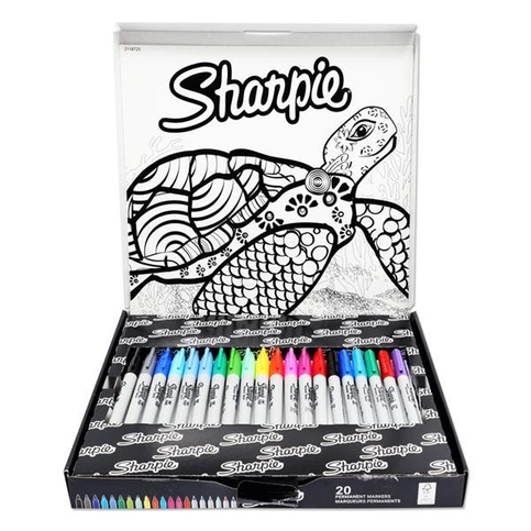 Sharpie Fine Permanent Markör Kaplumbağa 20Li (2115767) - 1